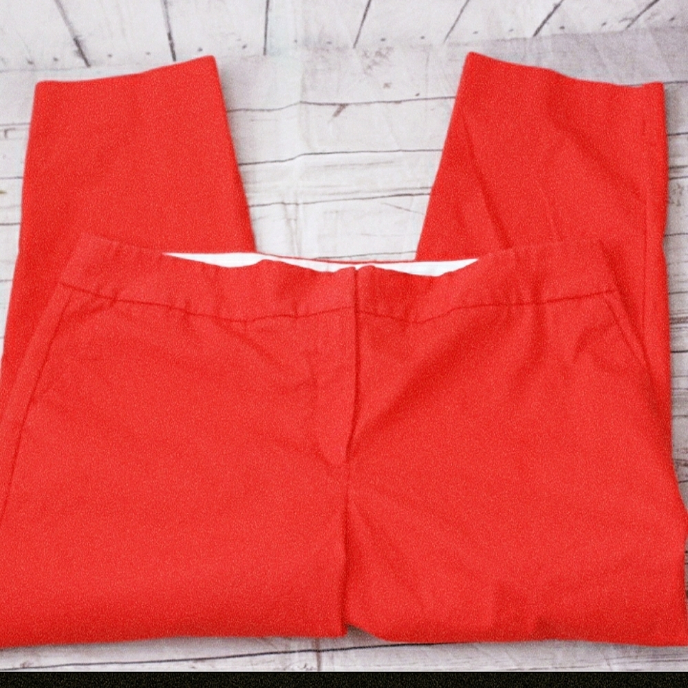 ❄Talbots red  straight leg crop pants 16 slim crop